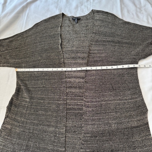 Eileen Fisher Large / XL Open Front Mid Length Cardigan ~ Minimalist Layering - Picture 5 of 8